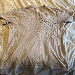 Guess men's large T-shirt gray black silver